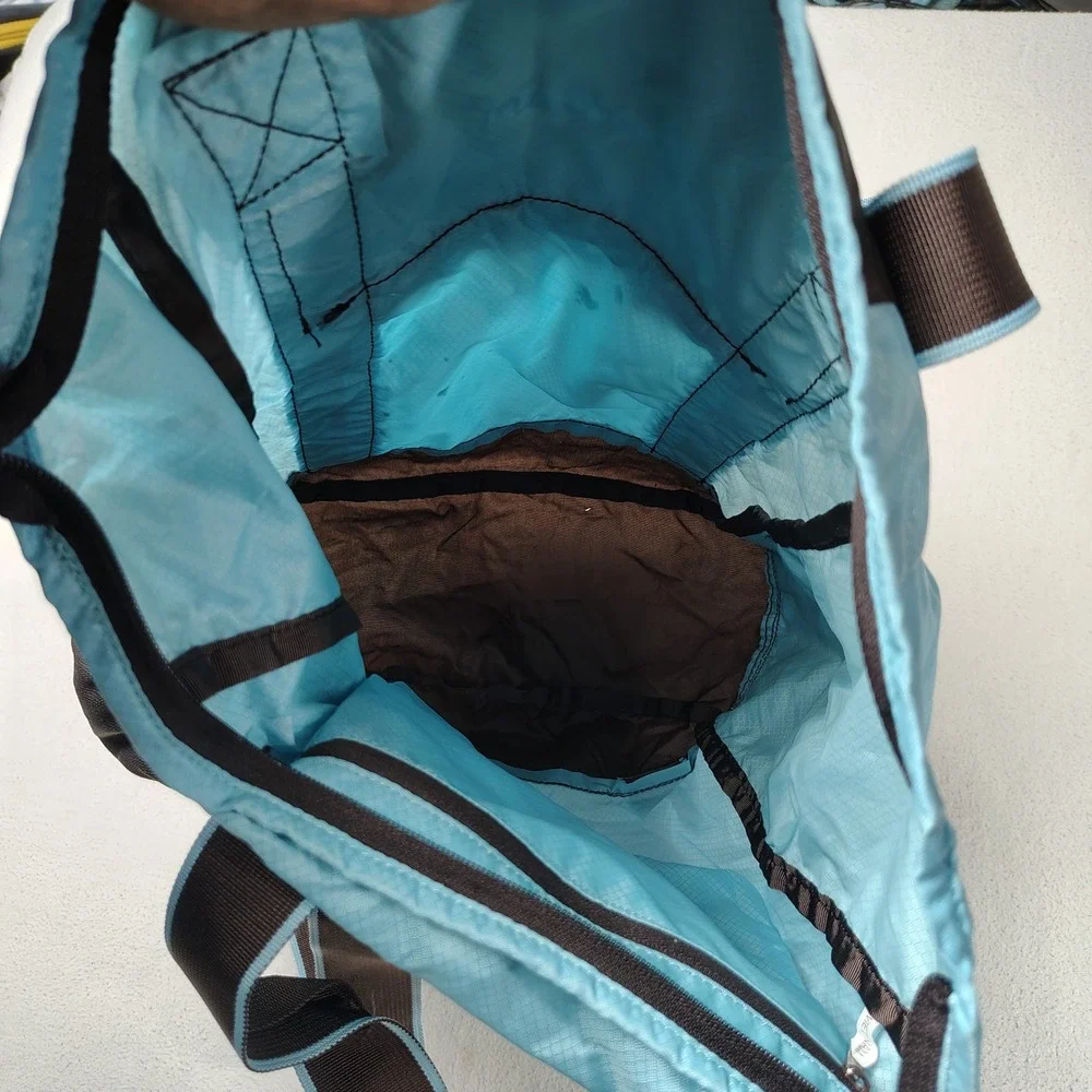 Sherpani Tote Backpack Blue Brown Packable VIA Nylon Lightweight Travel Womens - Picture 9 of 13